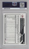 Spencer Steer from the 2023 Topps Chrome set featuring a Purple Sonar Refractor parallel graded by PSA and given an overall grade of 10.