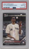 Victor Wembanyama from the 2023 Topps Now set graded by PSA and given an overall grade of 10.