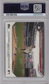 Victor Wembanyama from the 2023 Topps Now set graded by PSA and given an overall grade of 10.