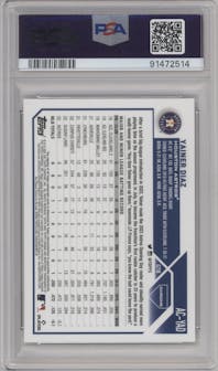 Yainer Diaz from the 2023 Topps Chrome Update set graded by PSA and given an overall grade of 10.
