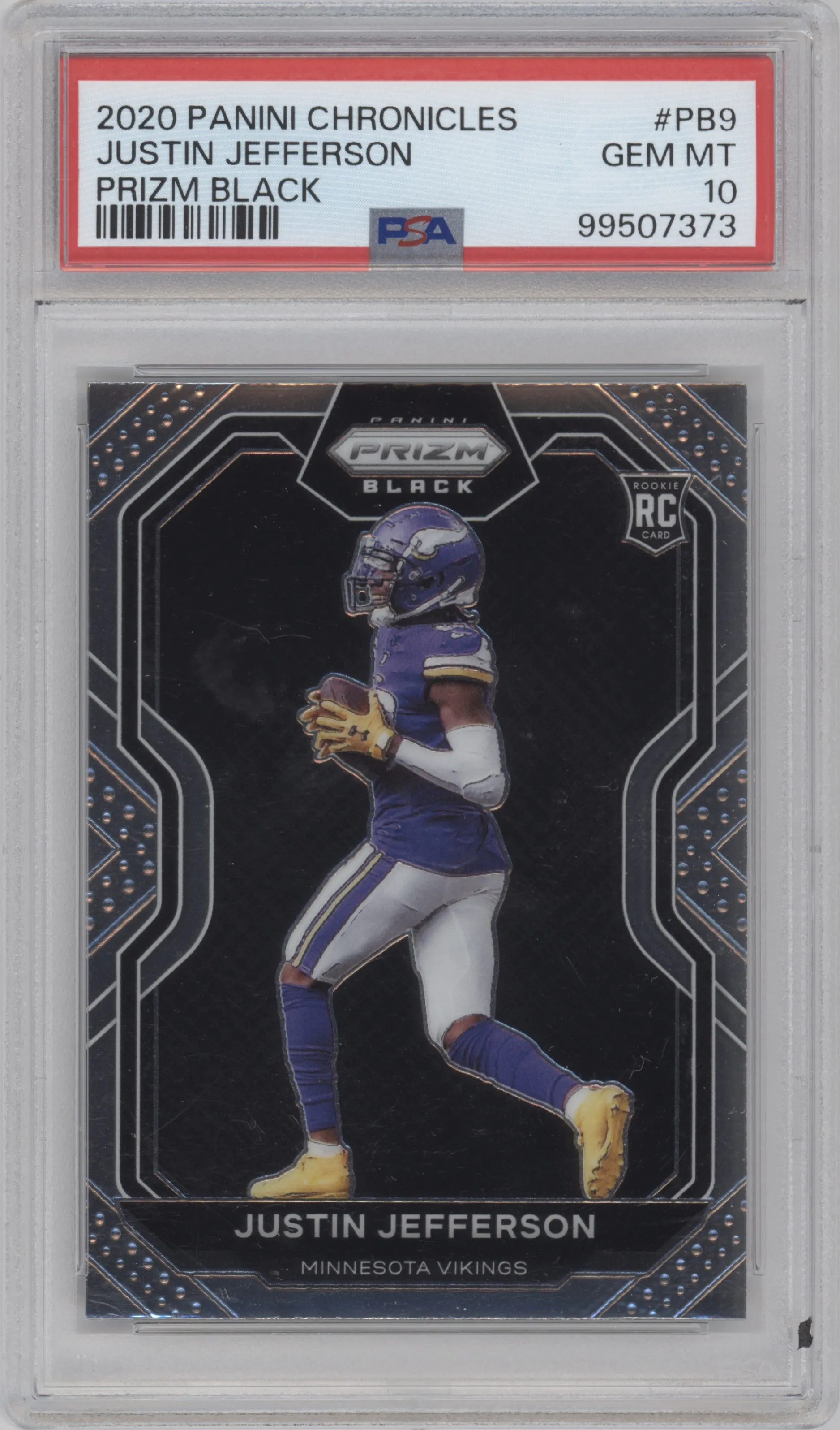 2020 Panini Chronicles Prizm Black Justin Jefferson PSA 10