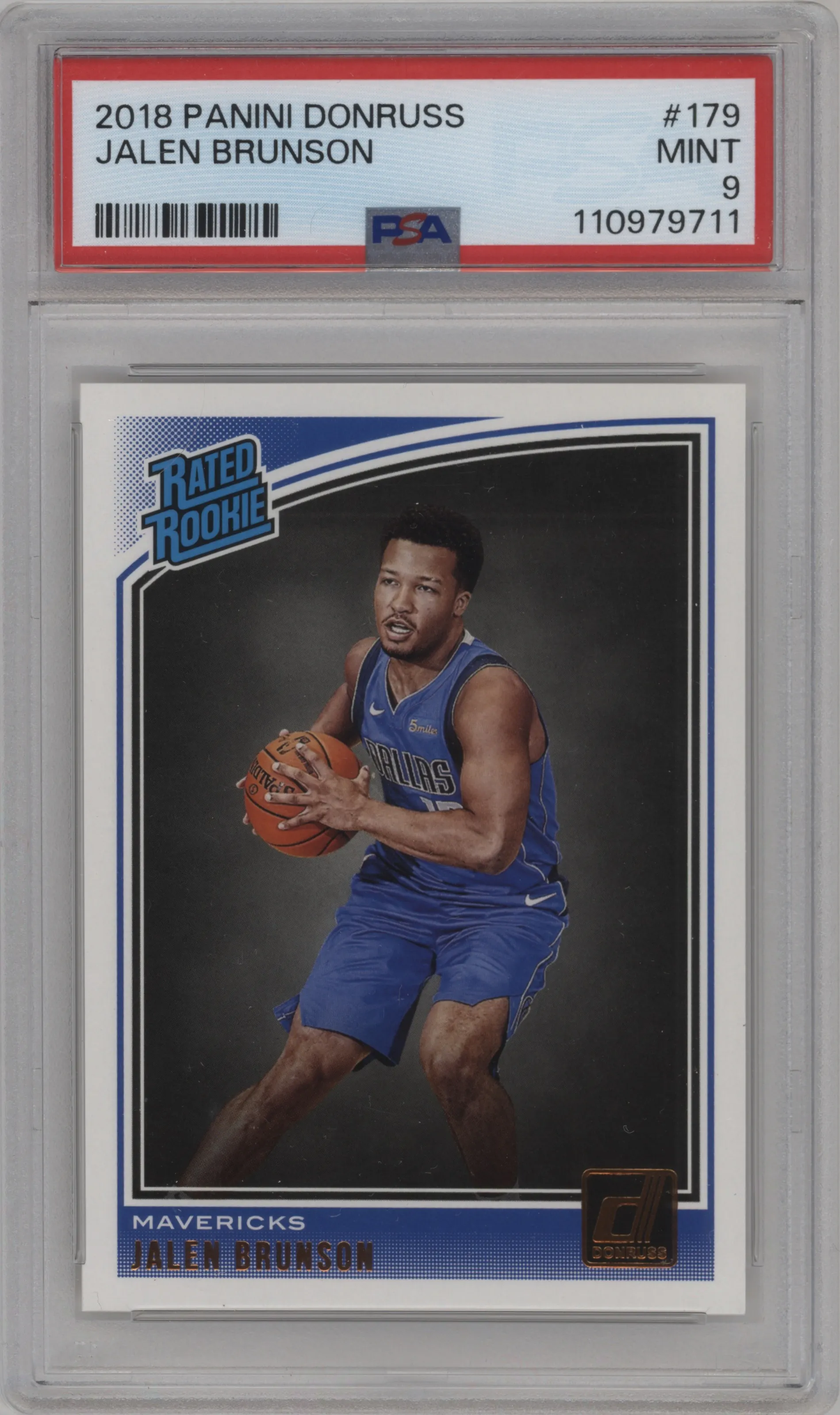2018 Panini Donruss Rated Rookie Jalen Brunson PSA 9