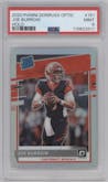 Joe Burrow from the 2020 Panini Donruss Optic set featuring a Holo parallel graded by PSA and given an overall grade of 9.
