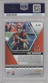 Joe Burrow from the 2020 Panini Mosaic set graded by PSA and given an overall grade of 10.