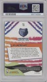Ja Morant from the 2019-20 Panini Hoops Premium Stock set featuring a Holo parallel graded by PSA and given an overall grade of 10.