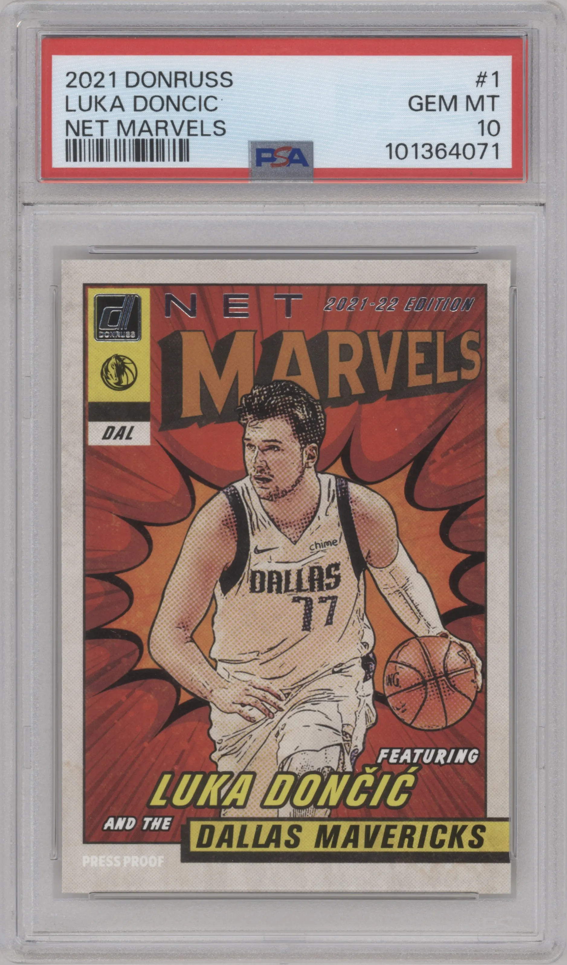2021 Panini Donruss Net Marvels Luka Doncic #1 PSA 10