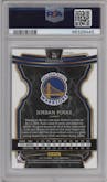 Jordan Poole from the 2019-20 Panini Select set featuring a Scope parallel graded by PSA and given an overall grade of 10.