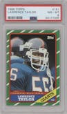 Lawrence Taylor from the 1986 Topps set graded by PSA and given an overall grade of 8.