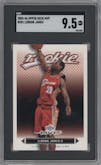 LeBron James from the 2003 Upper Deck MVP set graded by SGC and given an overall grade of 9.5.