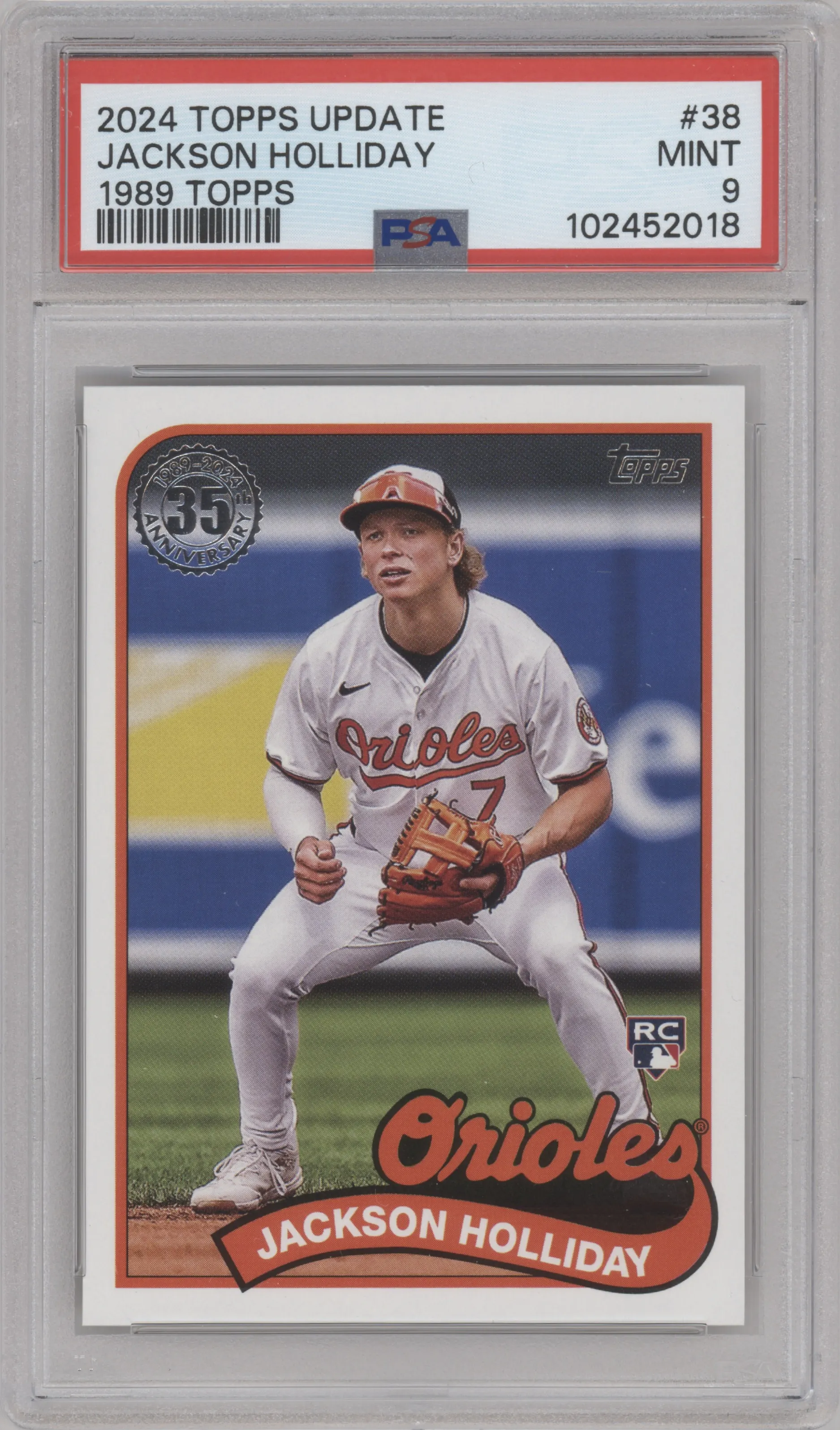 2024 Topps Update '89 35th Anniv. Jackson Holliday PSA 9