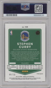 Stephen Curry from the 2021-22 Panini Donruss Optic set featuring a Fast Break Pink parallel graded by PSA and given an overall grade of 10.