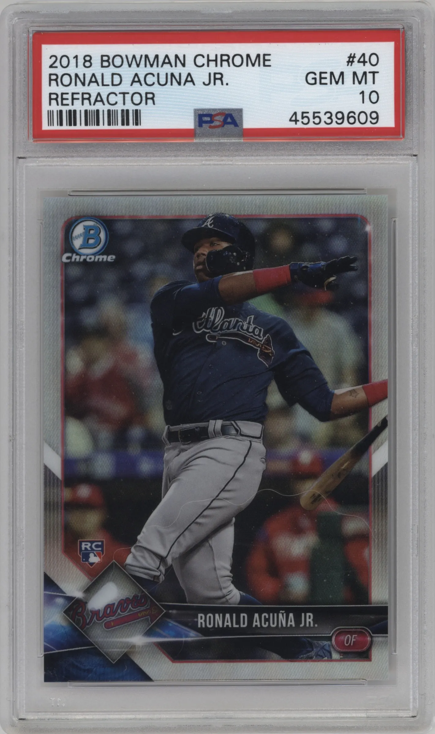 2018 Bowman Chrome Ronald Acuna Jr. Refractor #40 PSA 10
