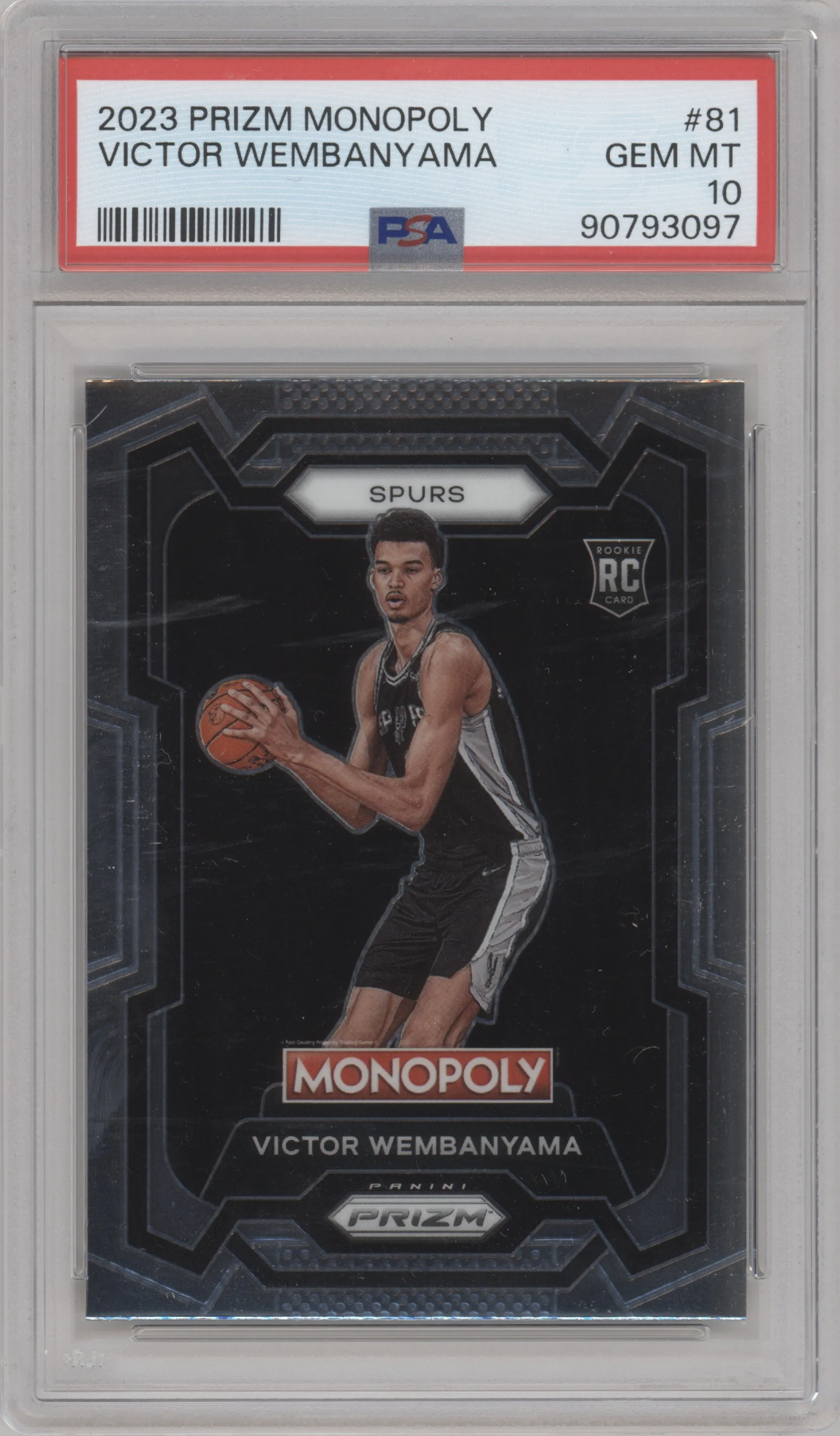 2023 Panini Prizm Monopoly Victor Wembanyama PSA 10
