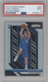 Luka Doncic from the 2018-19 Panini Prizm set featuring a Silver Prizm parallel graded by PSA and given an overall grade of 9.