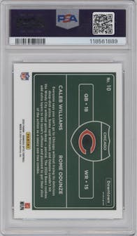 Caleb Williams/Rome Odunze from the 2024 Donruss Optic set graded by PSA and given an overall grade of 9.