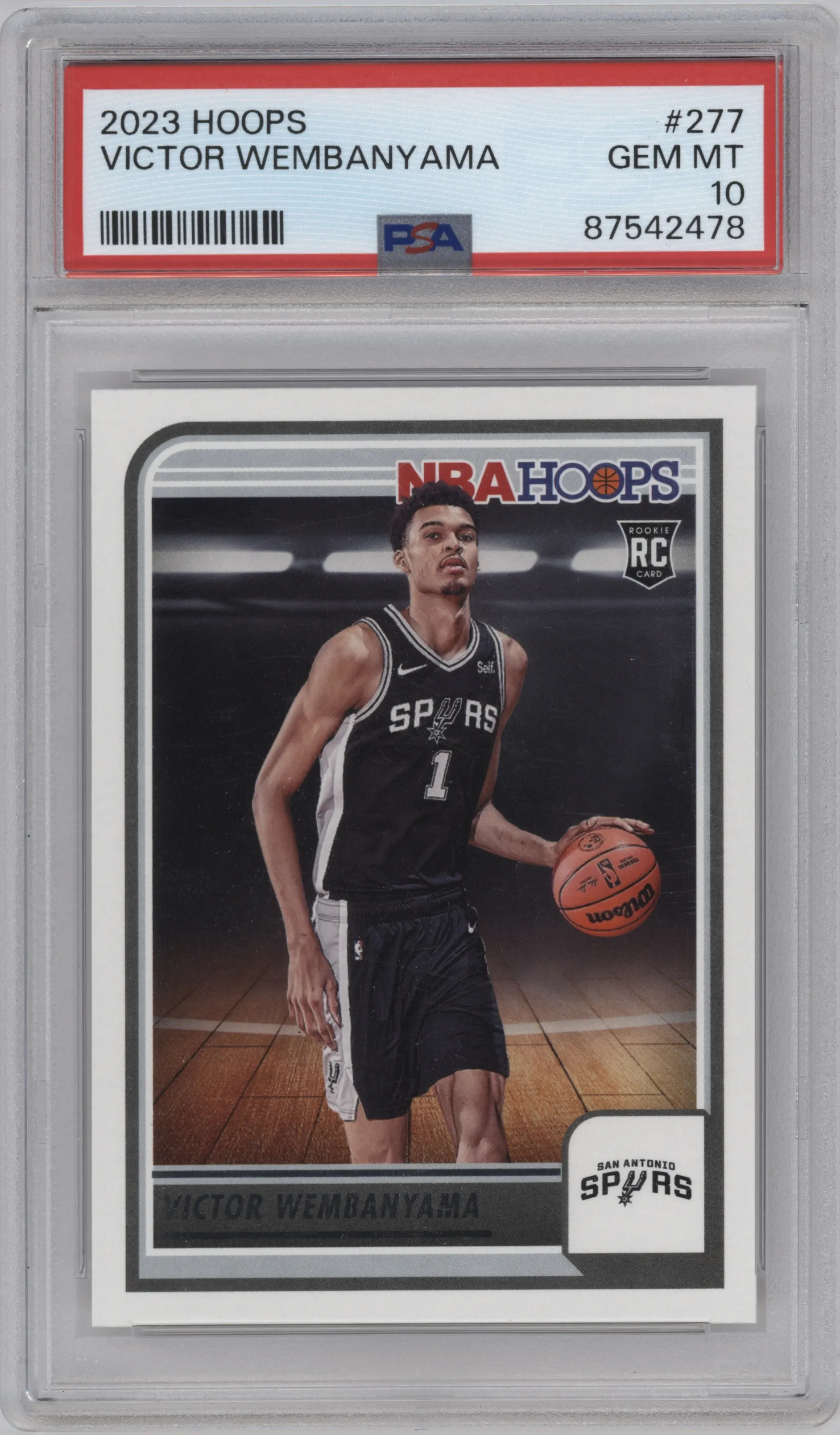 2023 Panini NBA Hoops Victor Wembanyama PSA 10