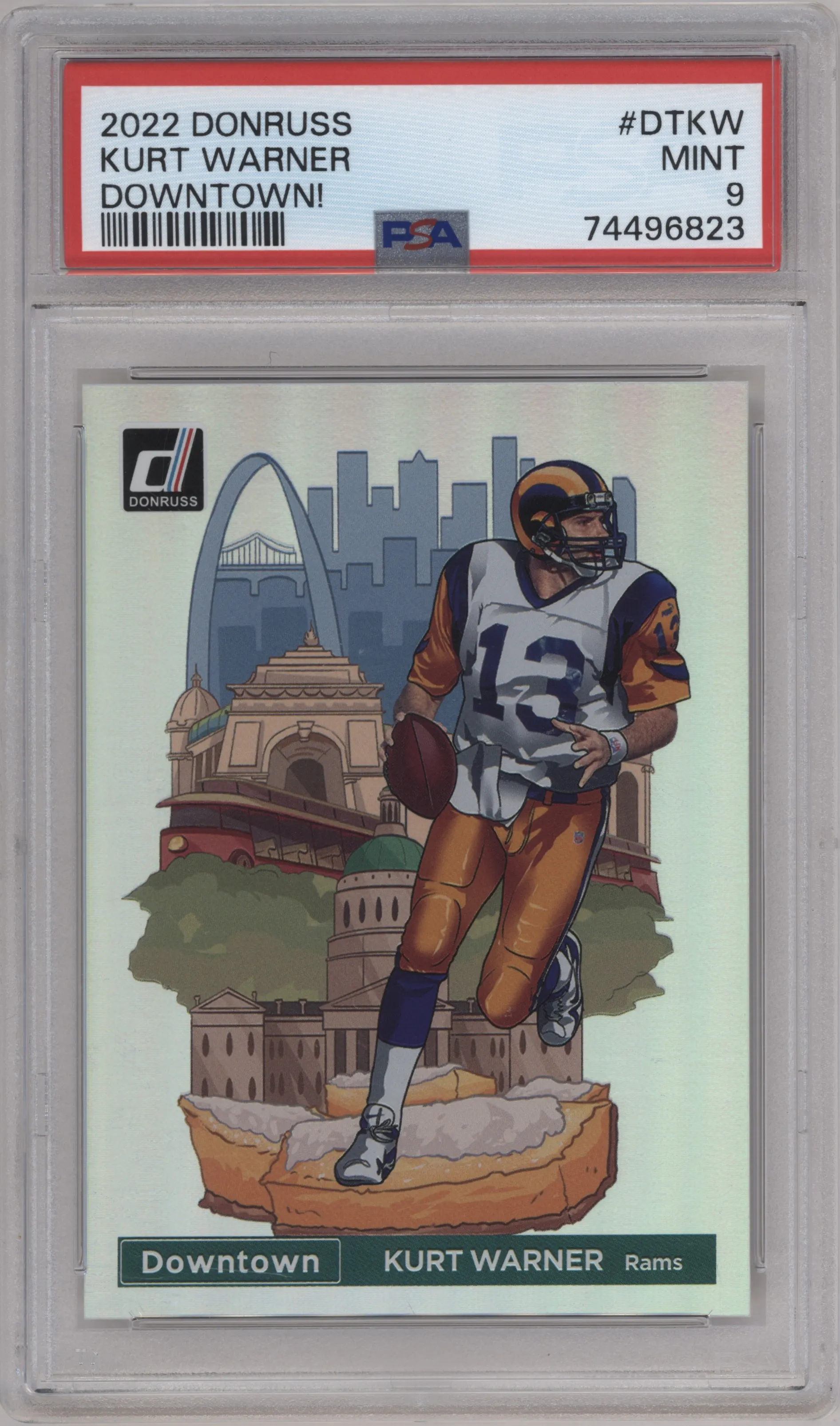 2022 Panini Donruss Downtown Kurt Warner PSA 9