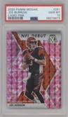 Joe Burrow from the 2020 Panini Mosaic set featuring a Pink Camo parallel graded by PSA and given an overall grade of 10.