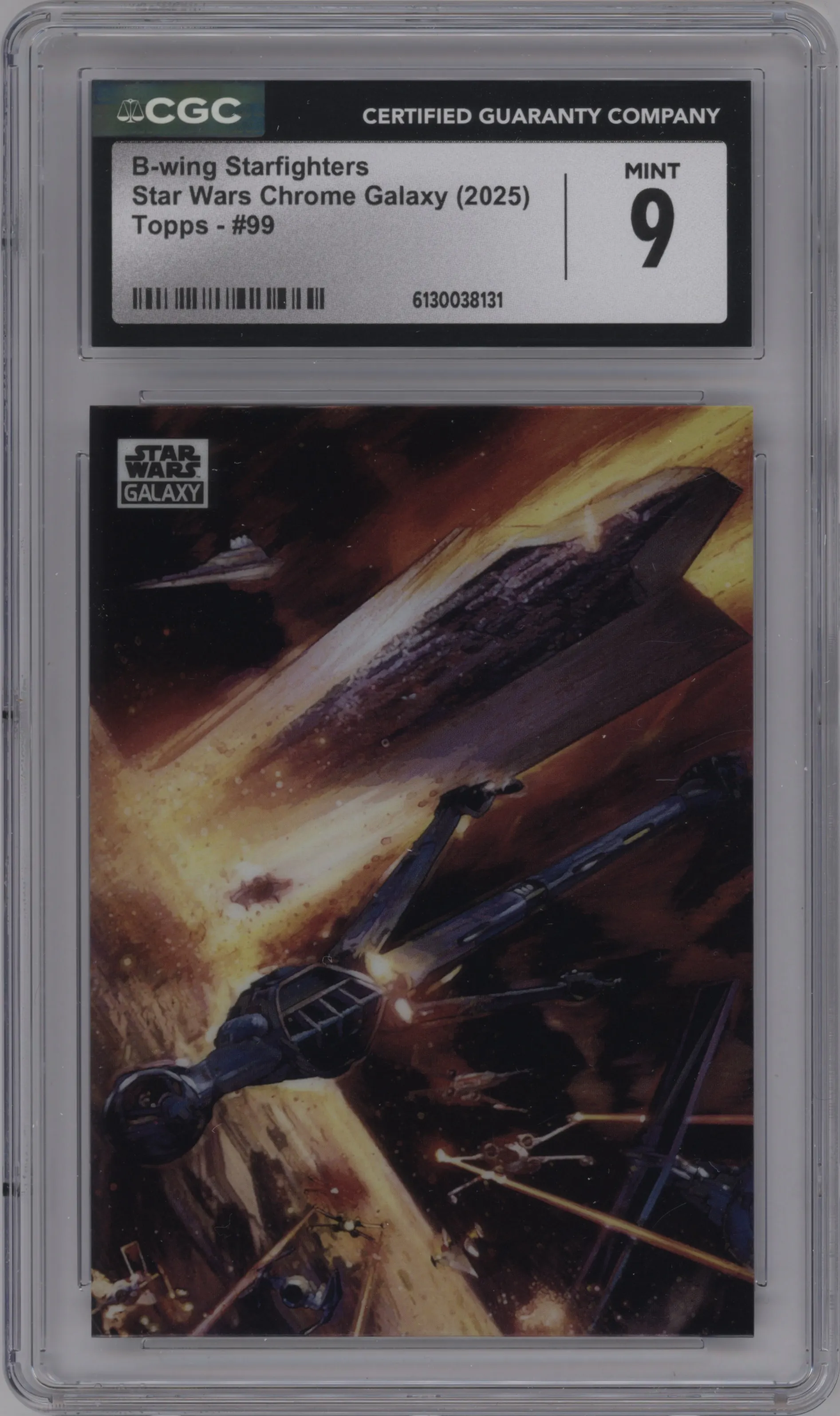 2025 Topps Chrome Star Wars Galaxy B-wing Starfighters CGC 9