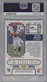 Russell Wilson from the 2022 Panini Contenders Optic set featuring a Nebula parallel graded by PSA and given an overall grade of 8.