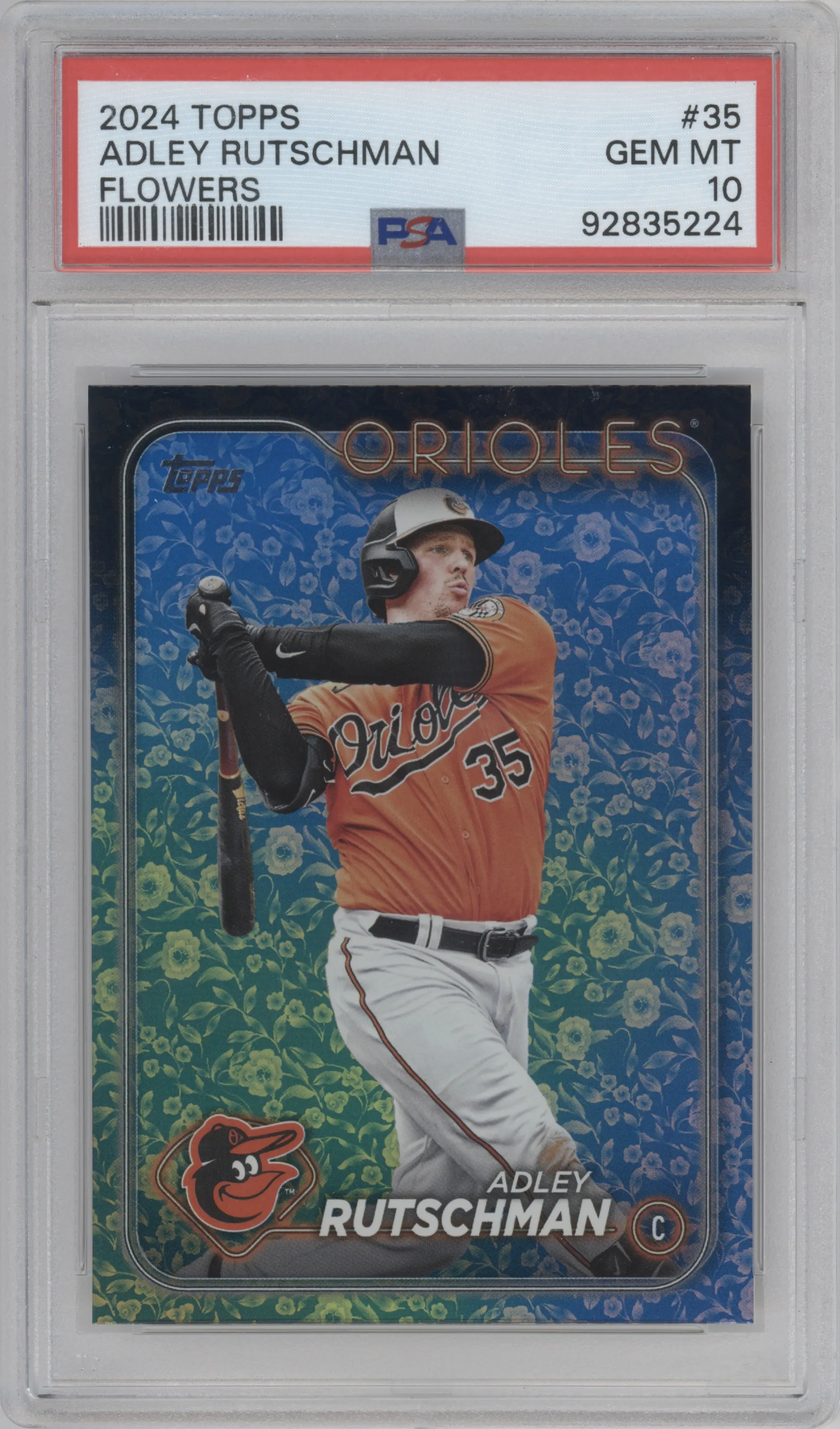 2024 Topps Adley Rutschman Holiday Flowers #35 PSA 10