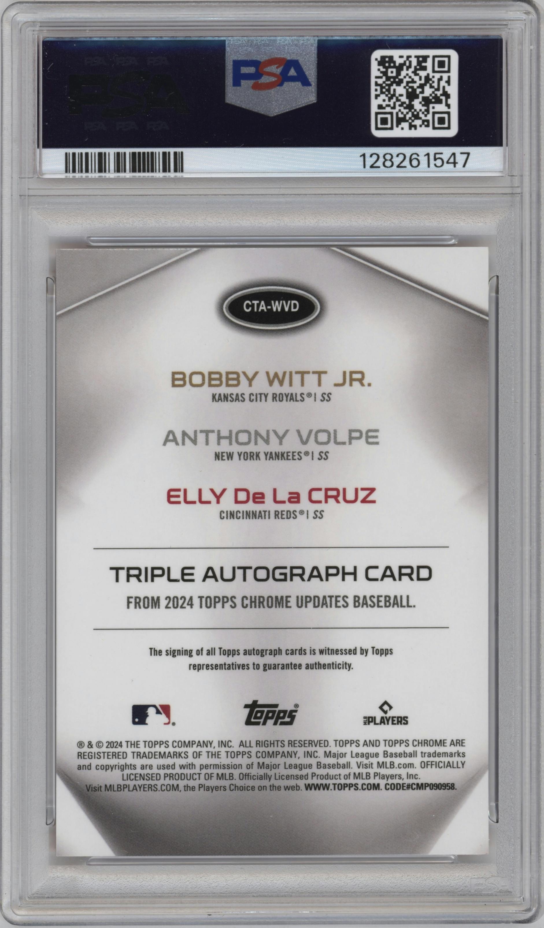 Bobby Witt Jr./Anthony Volpe/Elly De La Cruz