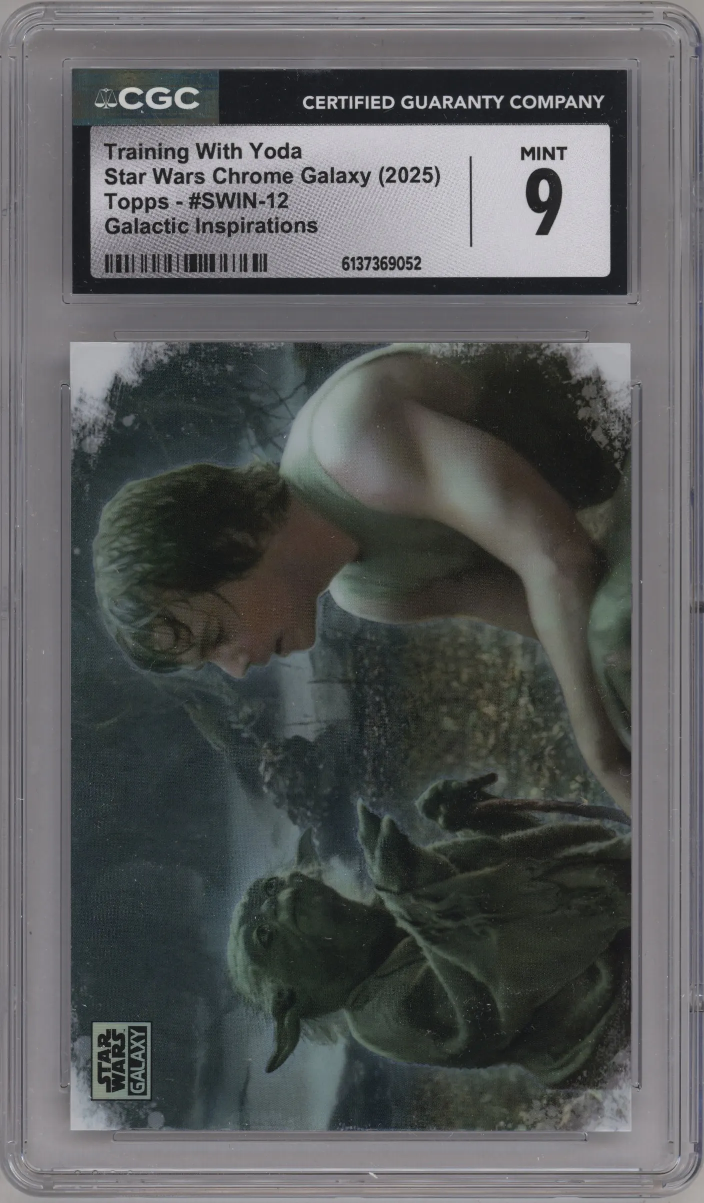 2025 Topps Chrome Star Wars Galaxy Galactic Inspirations Training With Yoda #SWIN-12 CGC 9