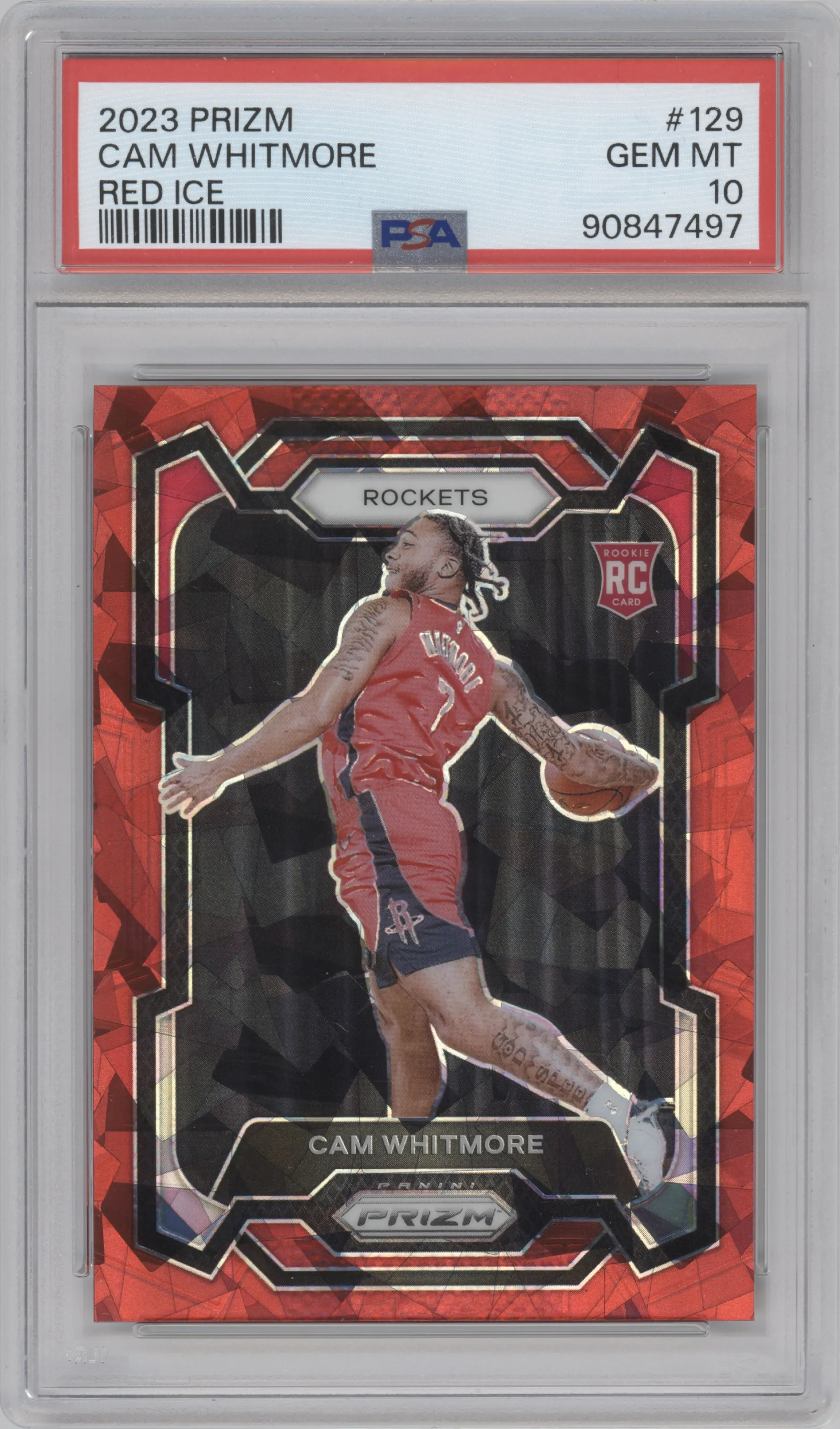 2023 Panini Prizm Cam Whitmore Red Ice PSA 10