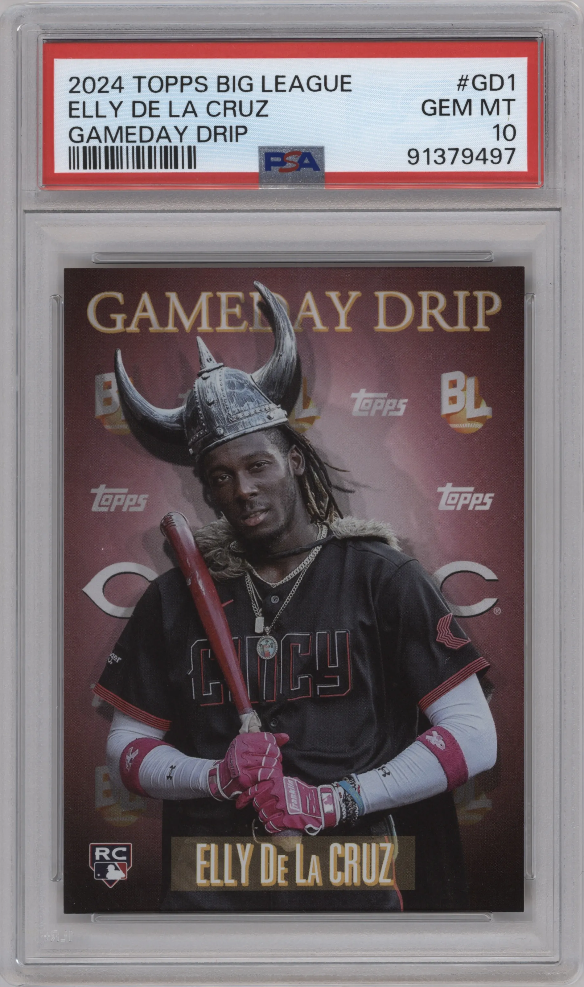 2024 Topps Big League Gameday Drip Elly De La Cruz #GD-1 PSA 10
