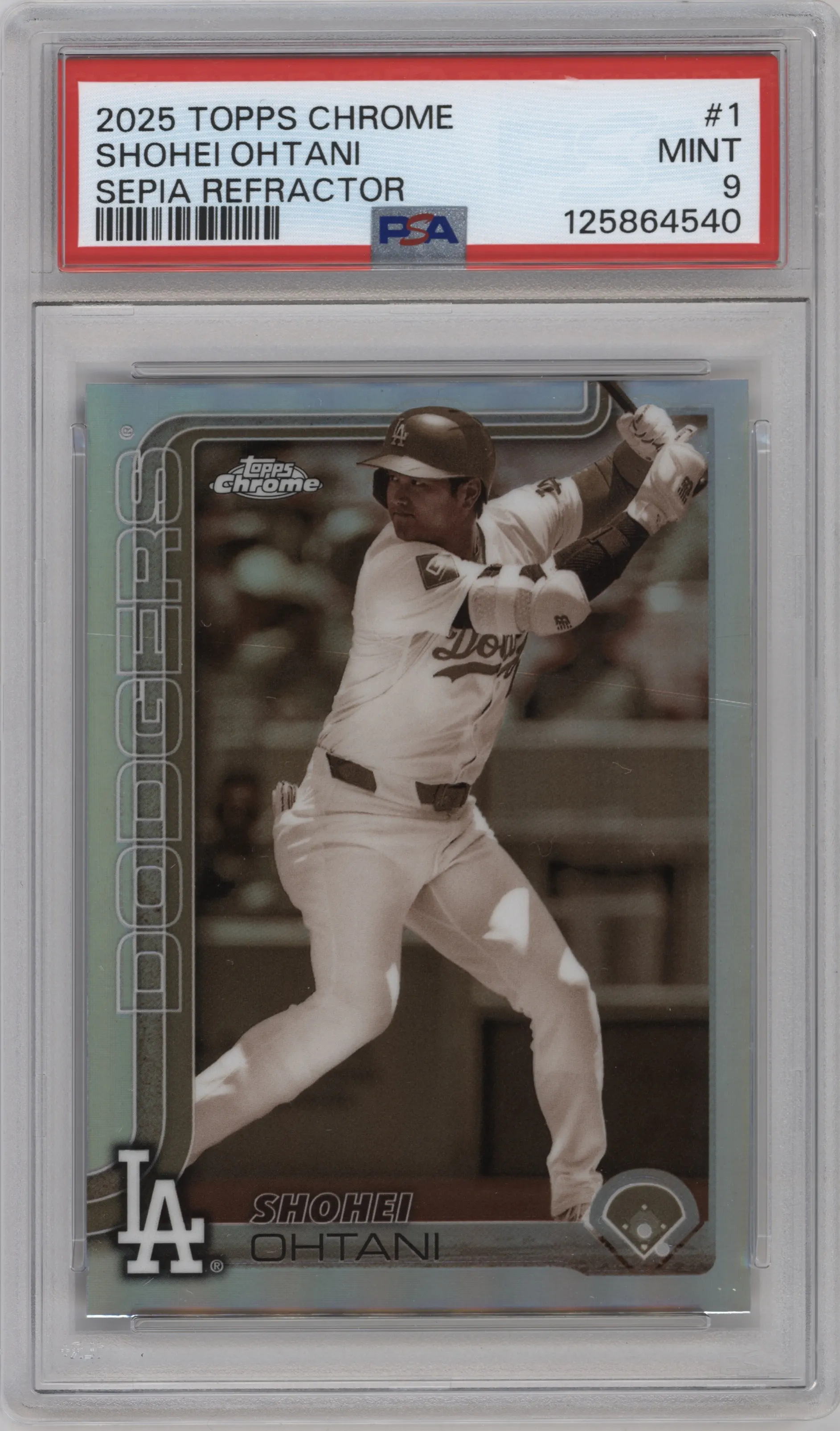 2025 Topps Chrome Shohei Ohtani Sepia Refractor PSA 9