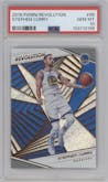 Stephen Curry from the 2018-19 Panini Revolution  set graded by PSA and given an overall grade of 10.