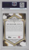 Caitlin Clark from the 2023-24 Bowman Best University set featuring a Refractor parallel graded by PSA and given an overall grade of 10.