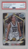 Caitlin Clark from the 2023-24 Bowman Best University set featuring a Refractor parallel graded by PSA and given an overall grade of 10.