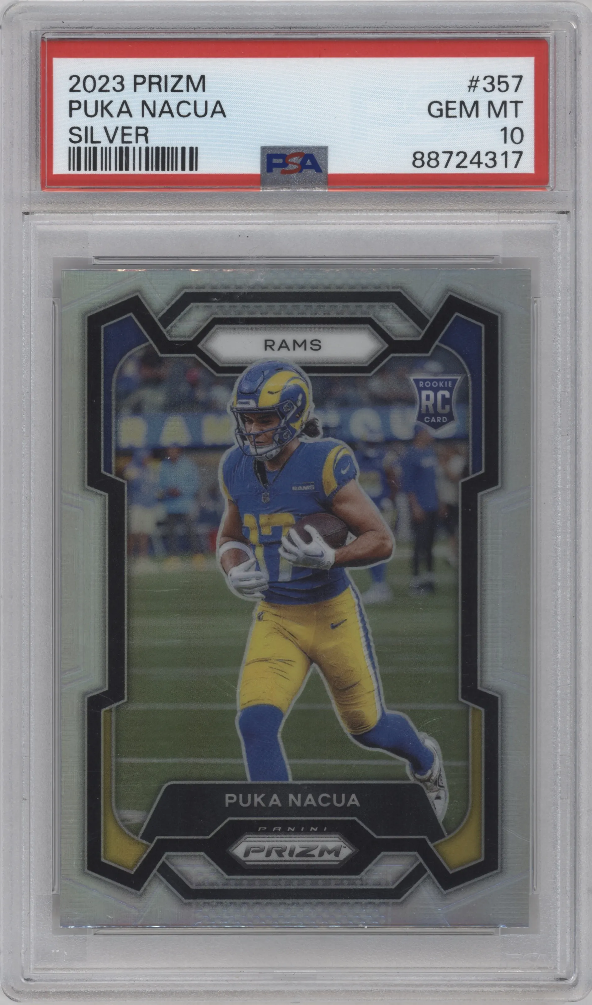 2023 Panini Prizm Puka Nacua Silver Prizm PSA 10