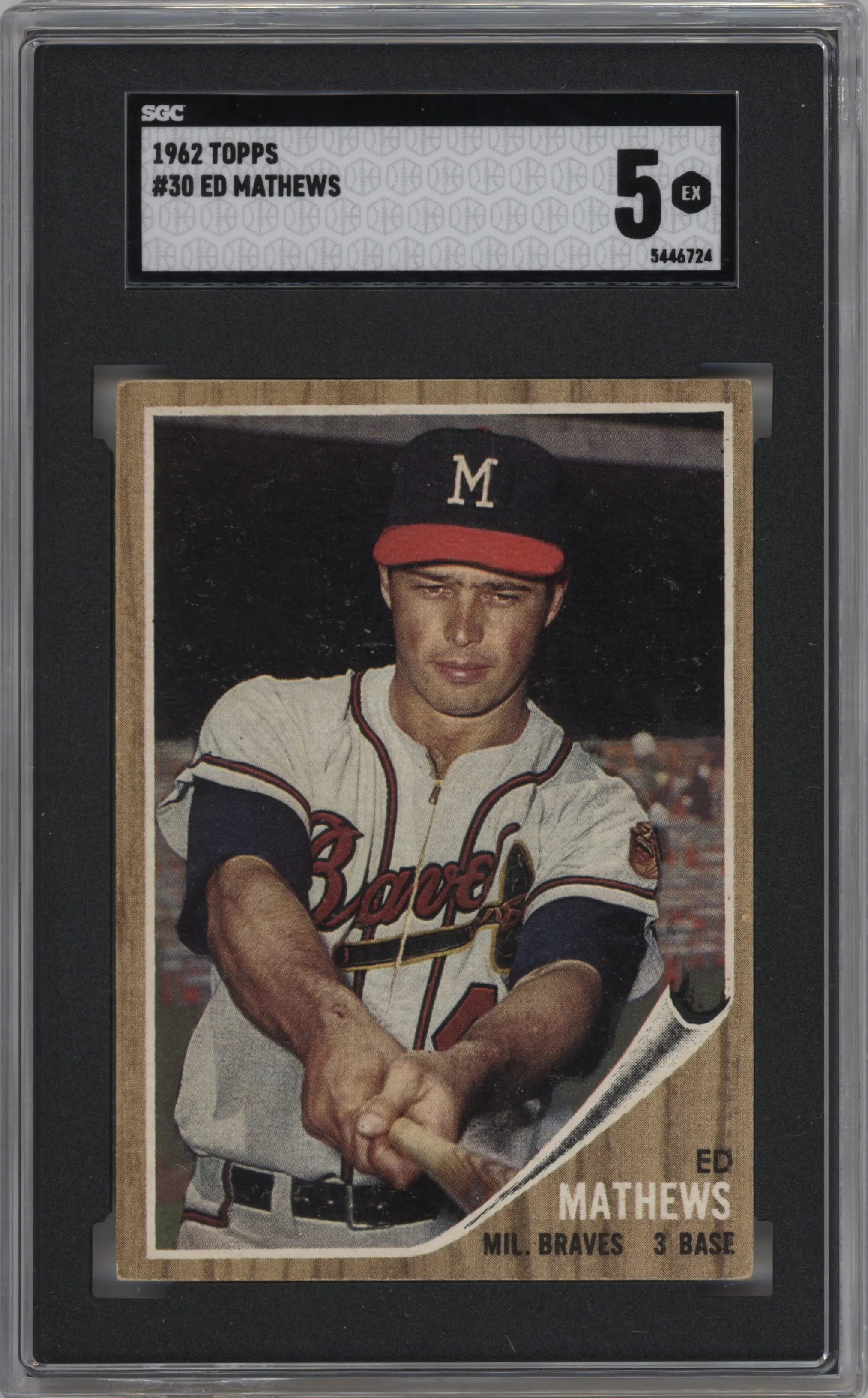 1962 Topps Ed Mathews SGC 5