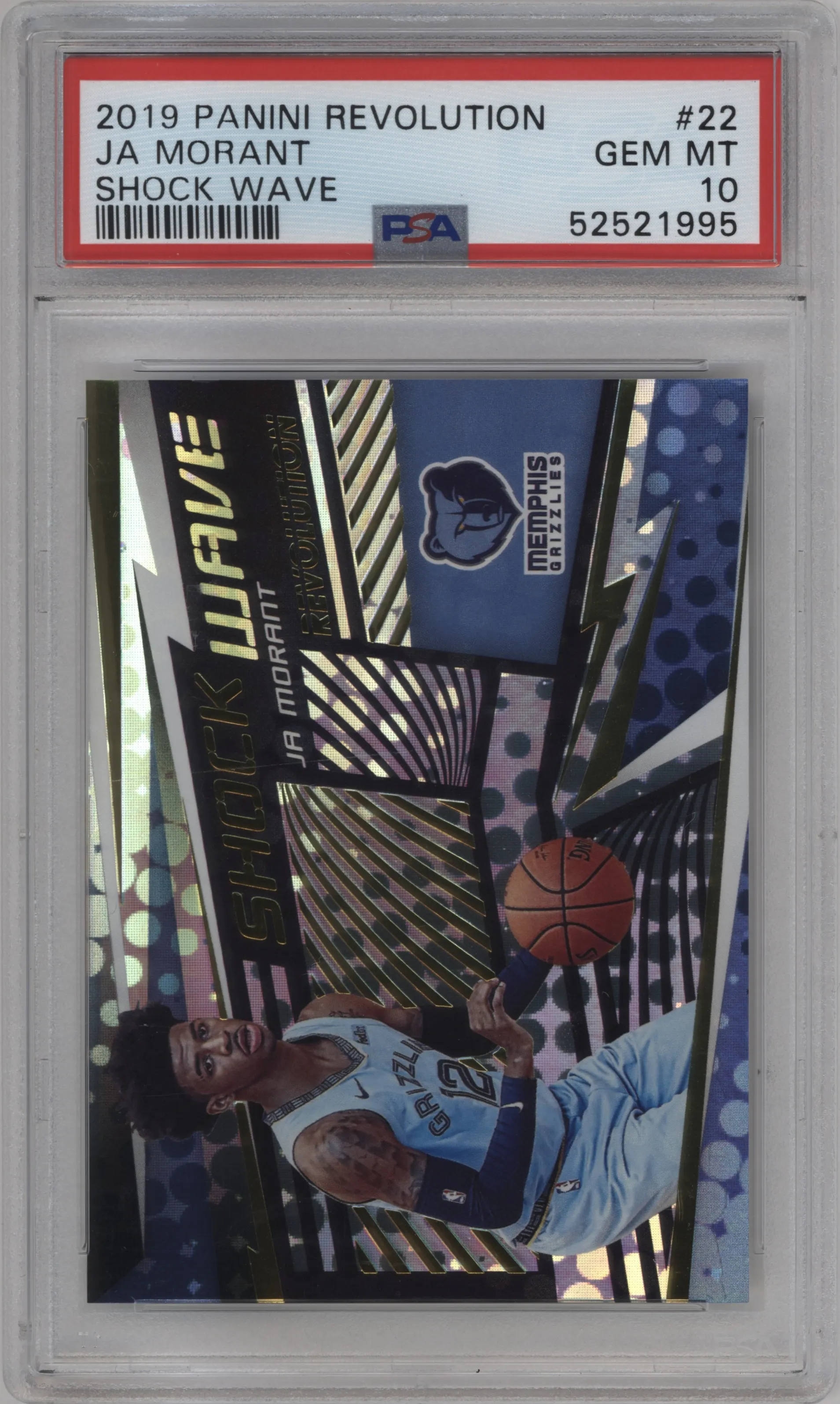 2019 Panini Revolution Shock Wave Ja Morant #22 PSA 10