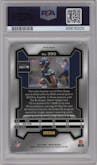 Jaxon Smith-Njigba from the 2023 Panini Prizm set featuring a Silver Prizm parallel graded by PSA and given an overall grade of 10.