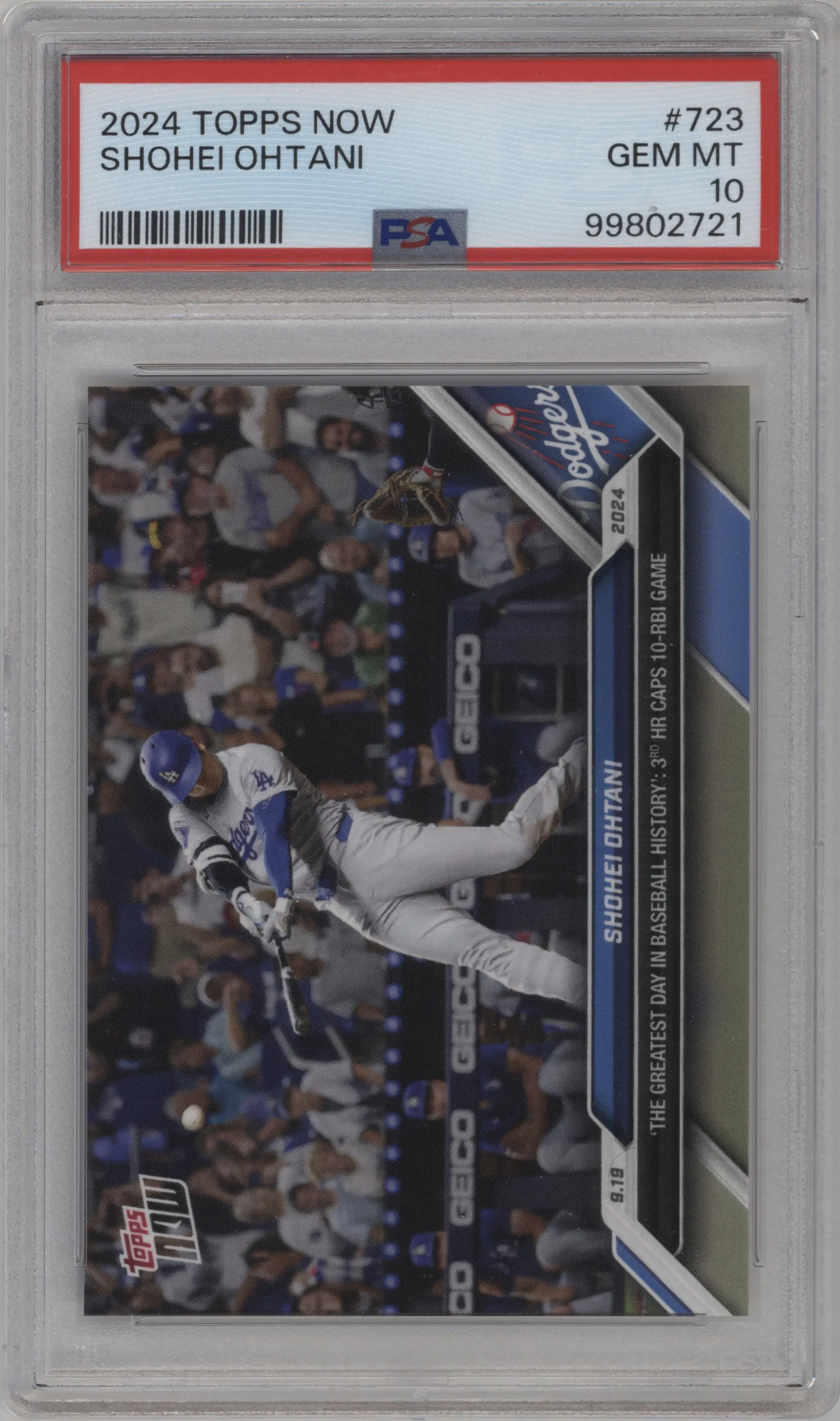 2024 Topps Now Shohei Ohtani PSA 10