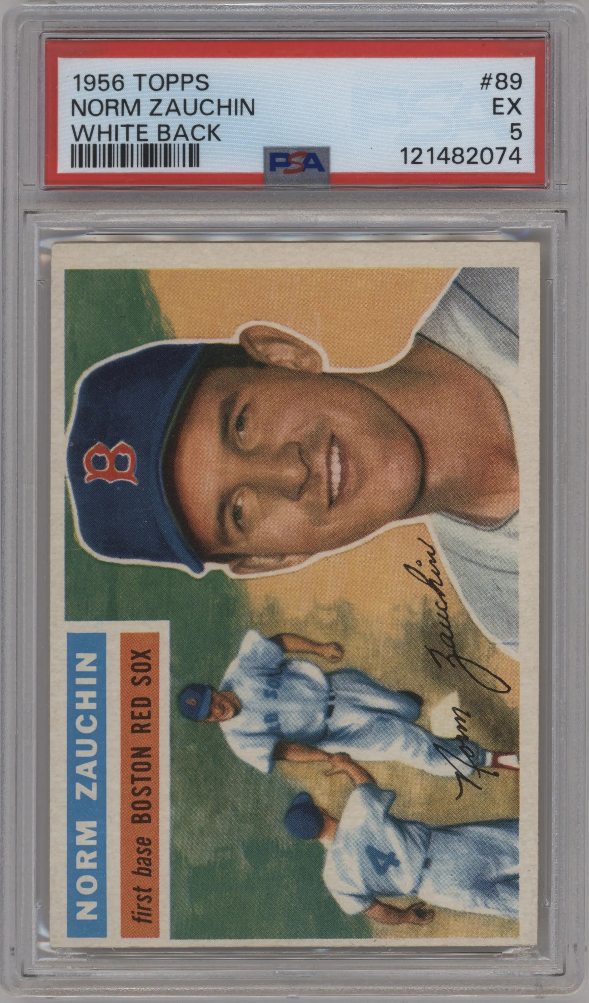 1956 Topps Norm Zauchin White Back PSA 5