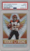 Joe Burrow from the 2020 Panini Phoenix set graded by PSA and given an overall grade of 10.