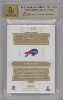 Josh Allen from the 2018 Panini Flawless set featuring a Platinum parallel graded by Beckett and given an overall grade of 9.5.