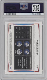 Aaron Judge from the 2014 Bowman Draft  set graded by PSA and given an overall grade of 9.