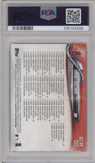 Shohei Ohtani from the 2018 Topps Update set graded by PSA and given an overall grade of 9.