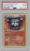 Emboar from the 2012 Pokemon B&W set graded by PSA and given an overall grade of 9.