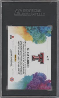 Patrick Mahomes II from the 2020 Panini Prizm Draft Picks set graded by SGC and given an overall grade of 9.5.