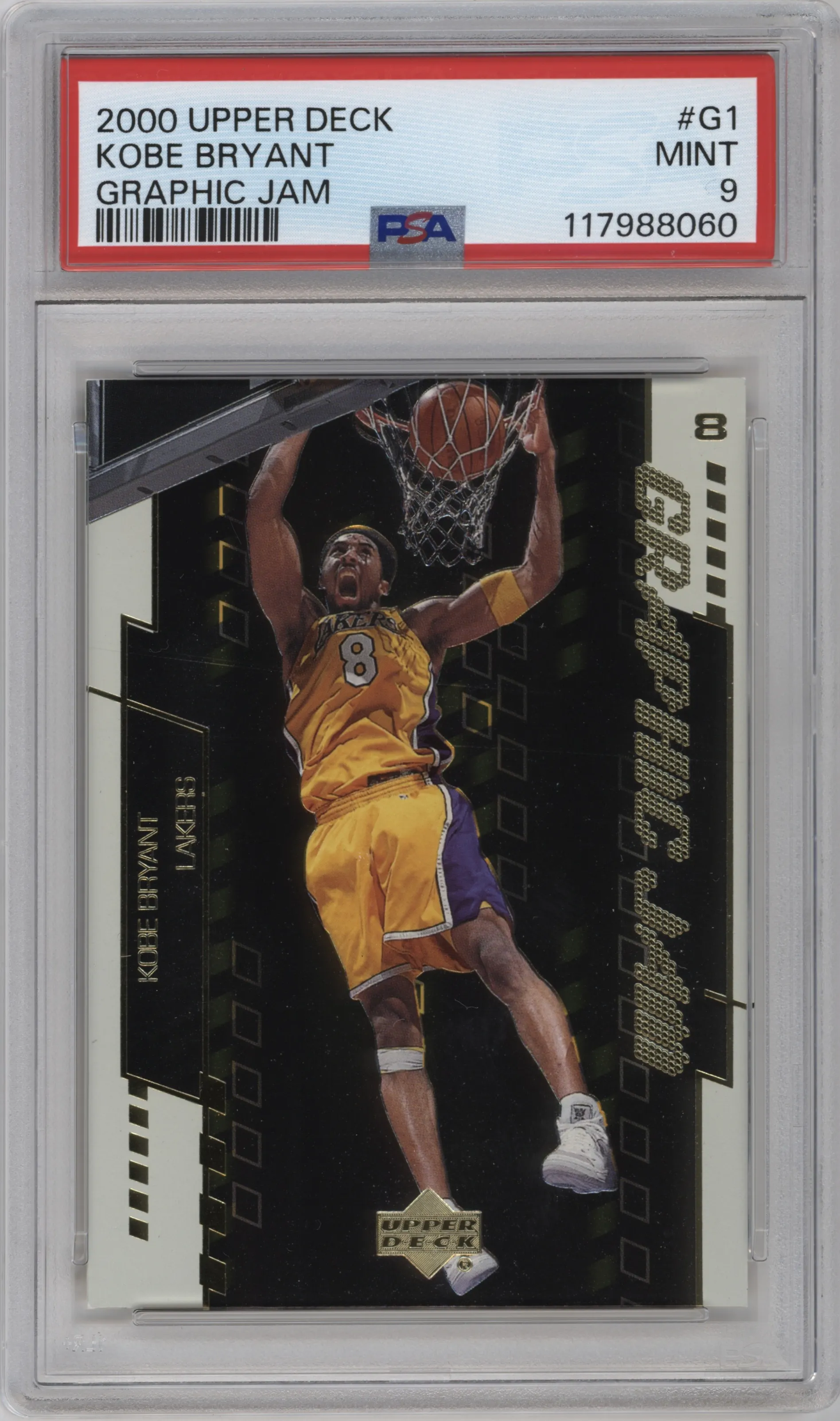 2000 Upper Deck Graphic Jam Kobe Bryant PSA 9