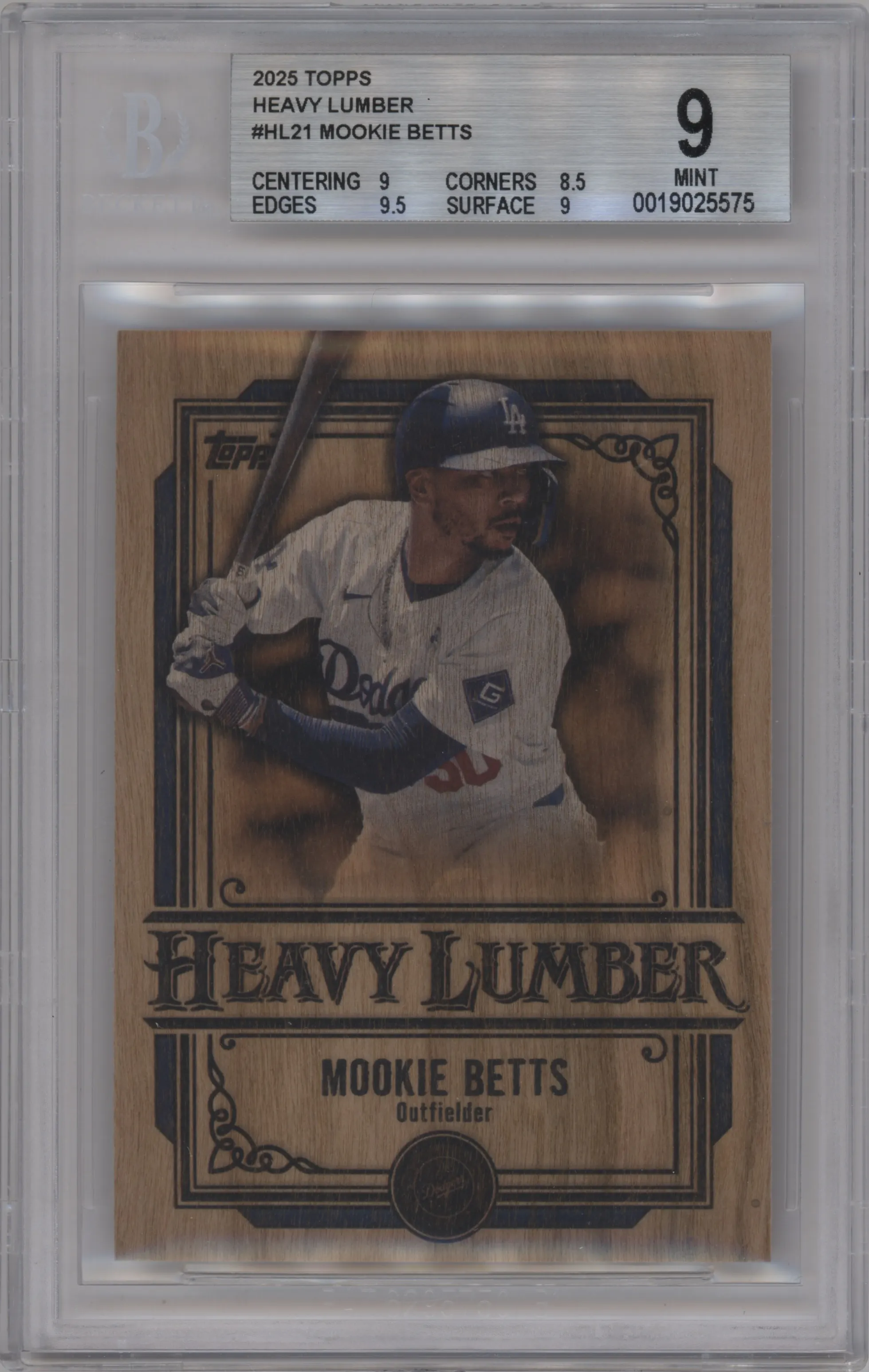 2025 Topps Heavy Lumber Mookie Betts #HL-21 BGS 9