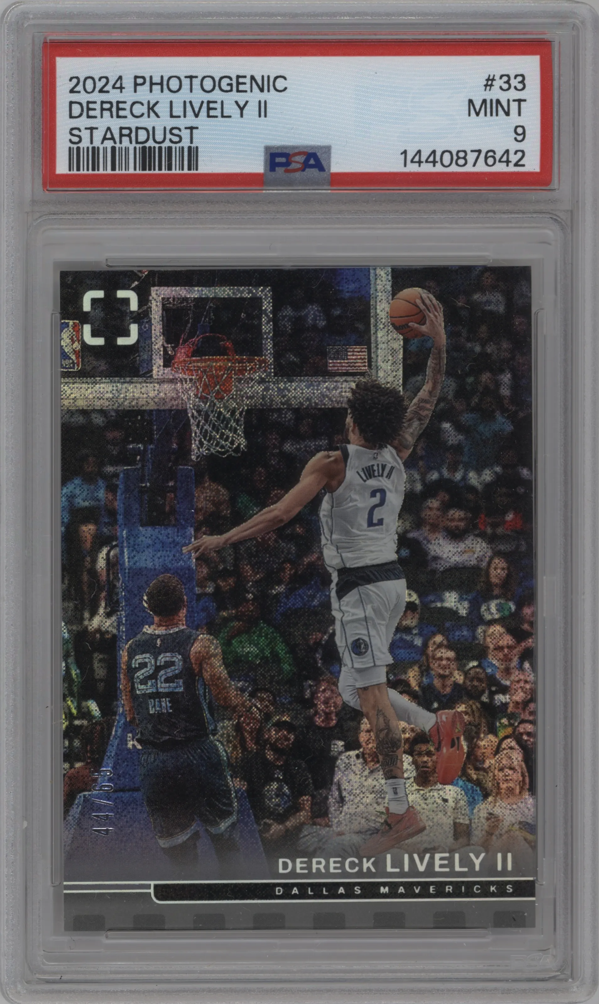 2024 Panini PhotoGenic Dereck Lively II Stardust #33 PSA 9