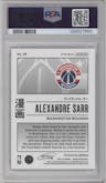 Alexandre Sarr from the 2024-25 Panini Prizm set graded by PSA and given an overall grade of 9.