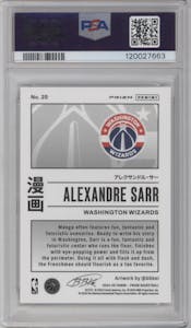 Alexandre Sarr from the 2024-25 Panini Prizm set graded by PSA and given an overall grade of 9.